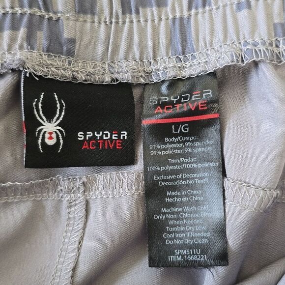 Spyder Gray Camo Lightweight Athletic Activewear Shorts - Size Large - Picture 4 of 9